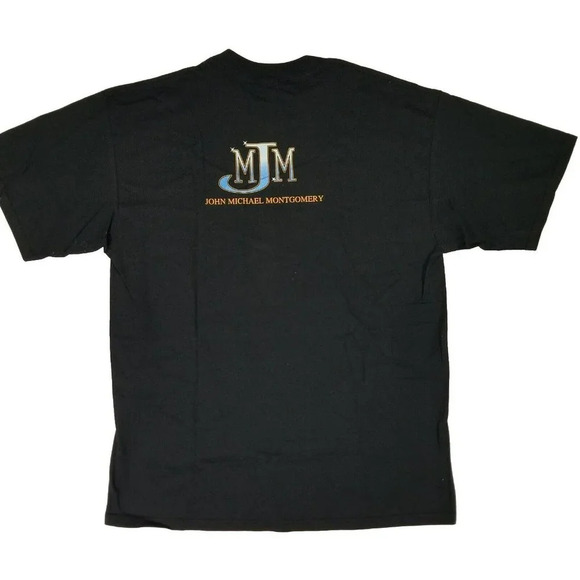 Vintage JOHN MICHAEL MONTGOMERY JMM Tour 1995 Double Sided Nice Man T-Shirt XL - Picture 7 of 8